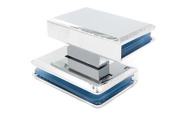 Петля для душевой кабины стекло-стекло 90° 90х55 мм латунь-хром, полированная t304 PC 7 Петля для душевой кабины стекло-стекло 90° 90х55 мм латунь-хром, полированная t304 PC 7